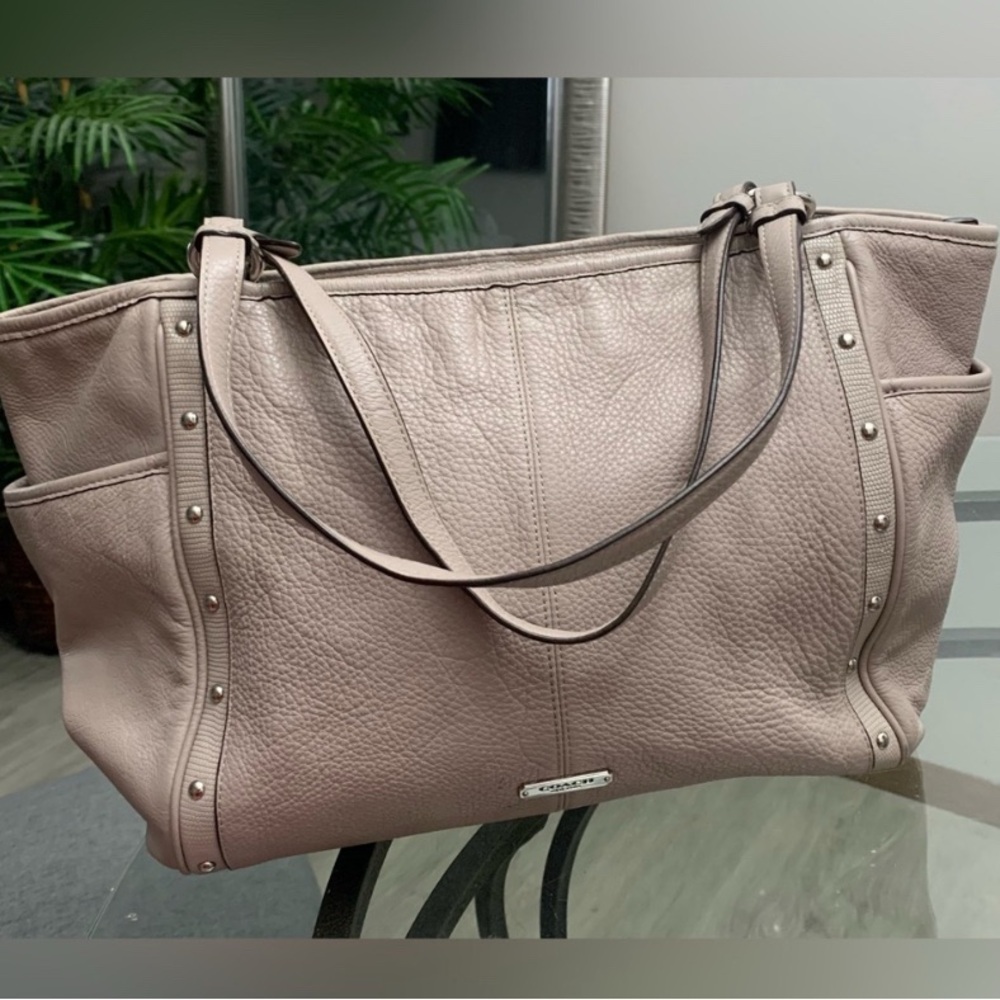 Coach Gray Leather Tote Bag